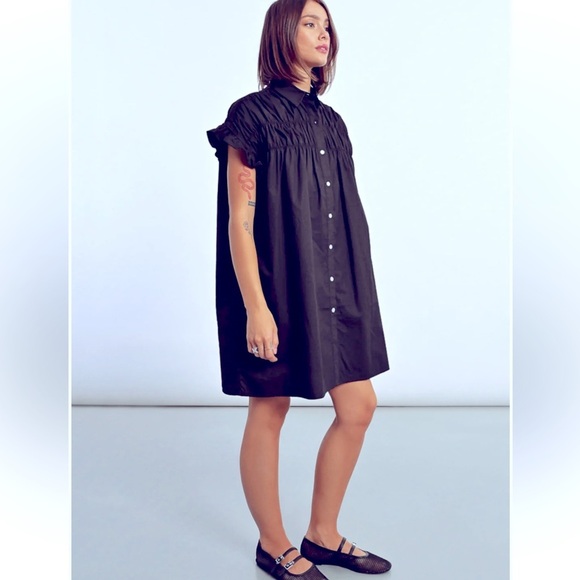 Molly Bracken Dresses & Skirts - Molly Bracken Smock Dress cotton navy blue Lili Sidonio Collection medium